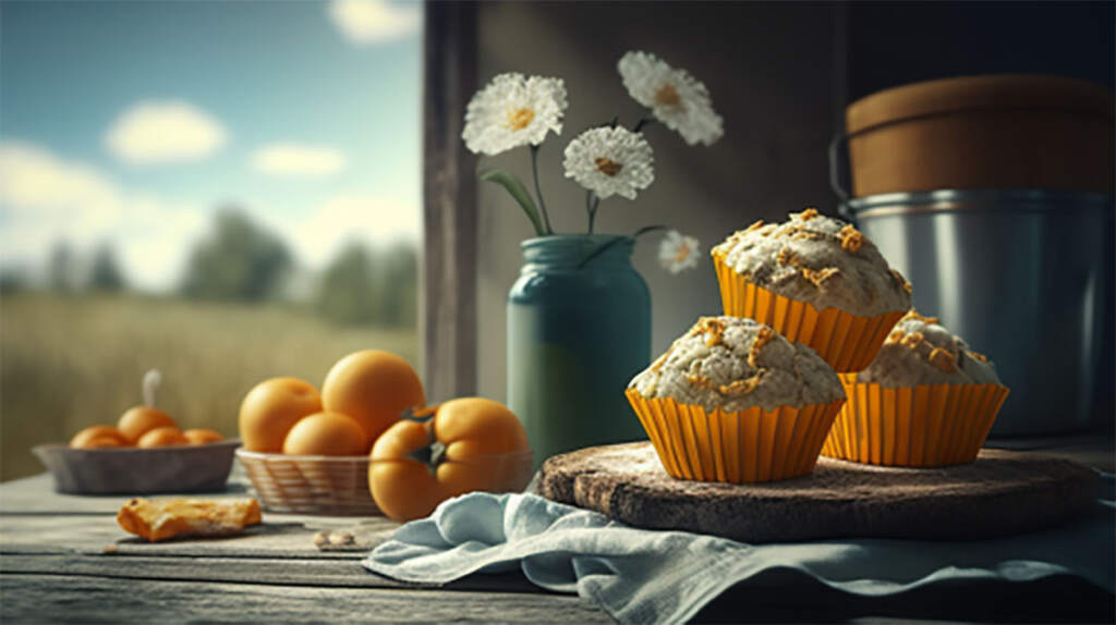 Muffins de naranja con freidora de aire - Airfryer