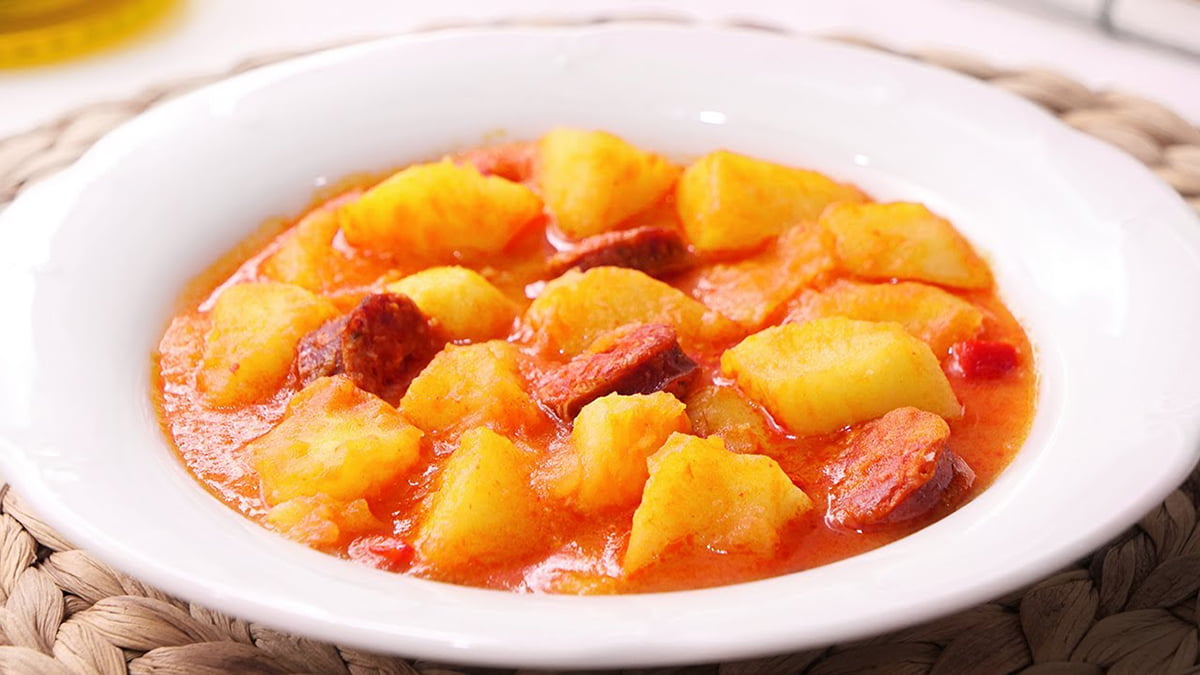 patatas a la riojana con freidora de aire - airfryer