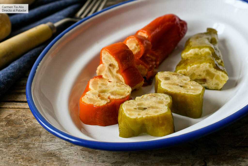 pimientos rellenos de tortilla con freidora de aire – airfryer